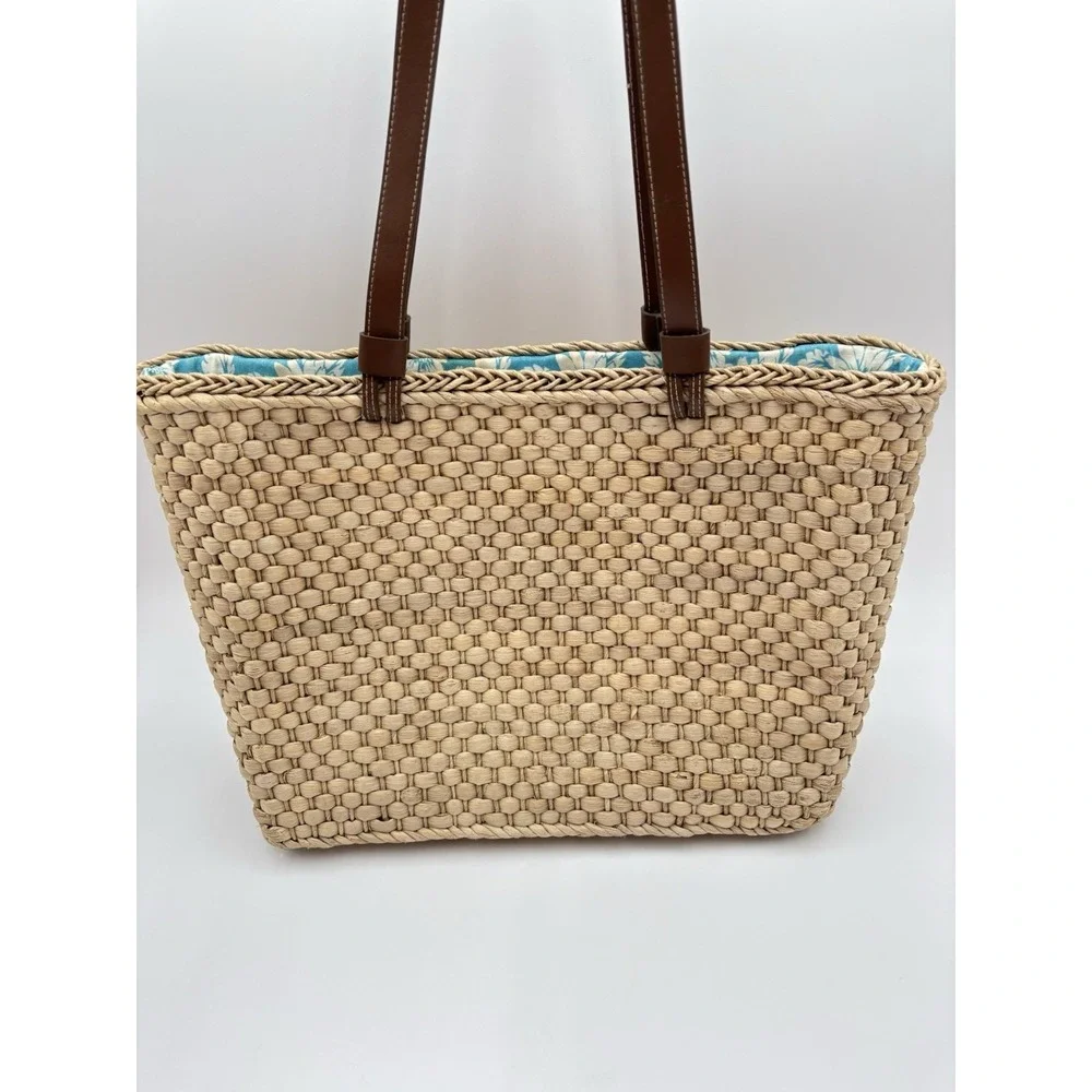 Modani Woven Straw Tote Bag Beach Resort Vacation Shopper‎ Natural Large